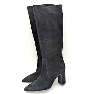 Steve Madden Evey Tall Knee High Boots Side Zip Women's Black Size US9M EU39.5